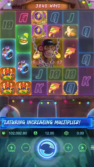 Wild Ape #3258 session checkpoint spin 799 - balance $102,092.80 at $12.00 bet