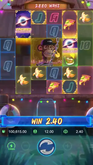 Free Spins trigger - Scatter symbols visible on the 6x6 grid; balance 100,615.00 at $12.00 bet
